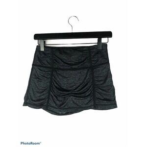 Athleta Hatha Yoga Skort Skirt Shorts Size XS Black Gray Spacedye